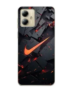 Чехол для Motorola MOTO G14 с картинкой «Nike — эффект разломов» Чехол для Motorola MOTO G14 с картинкой «Nike — эффект разломов»