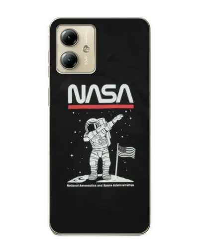 Чехол для Motorola MOTO G14 с картинкой «NASA — шагаем по Луне» Чехол для Motorola MOTO G14 с картинкой «NASA — шагаем по Луне»