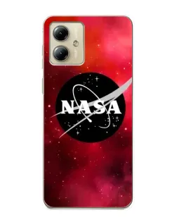 Чехол для Motorola MOTO G14 с картинкой «NASA — красная туманность»