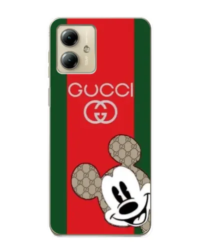 Чехол для Motorola MOTO G14 с картинкой «Gucci — полосы и Микки» Чехол для Motorola MOTO G14 с картинкой «Gucci — полосы и Микки»