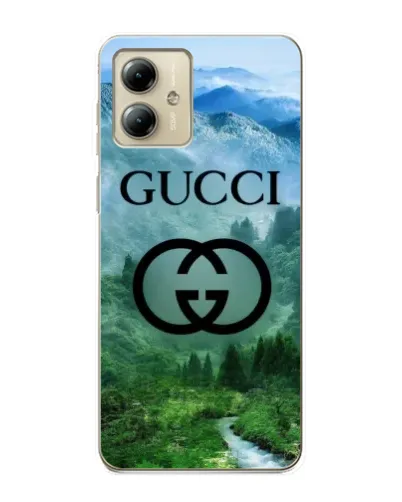 Чехол для Motorola MOTO G14 с картинкой «Gucci — горный пейзаж» Чехол для Motorola MOTO G14 с картинкой «Gucci — горный пейзаж»