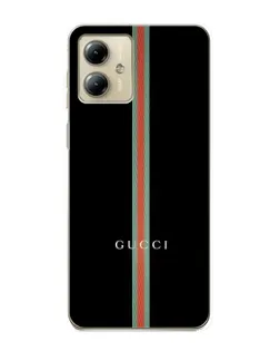 Чехол для Motorola MOTO G14 с картинкой «Gucci — строгая линия»
