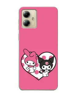 Чехол для Motorola MOTO G14 с картинкой «Kuromi и My Melody»