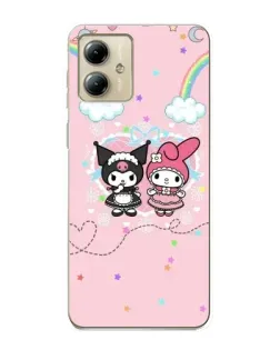 Чехол для Motorola MOTO G14 с картинкой «My Melody и Kuromi»