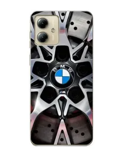 Чехол для Motorola MOTO G14 с картинкой «BMW — деталь диска»