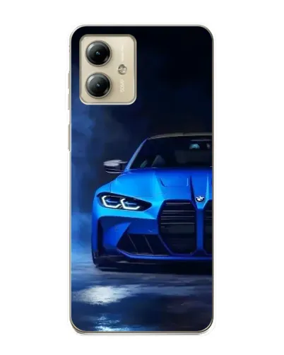 Чехол для Motorola MOTO G14 с картинкой «Голубая BMW M4» Чехол для Motorola MOTO G14 с картинкой «Голубая BMW M4»