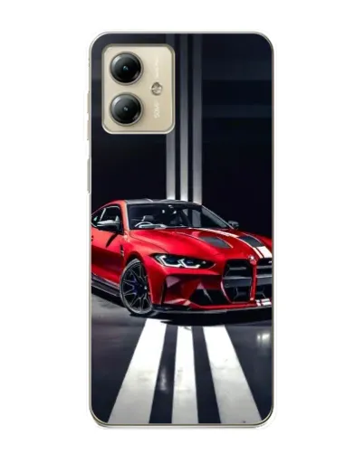 Чехол для Motorola MOTO G14 с картинкой «Красная BMW на дороге» Чехол для Motorola MOTO G14 с картинкой «Красная BMW на дороге»