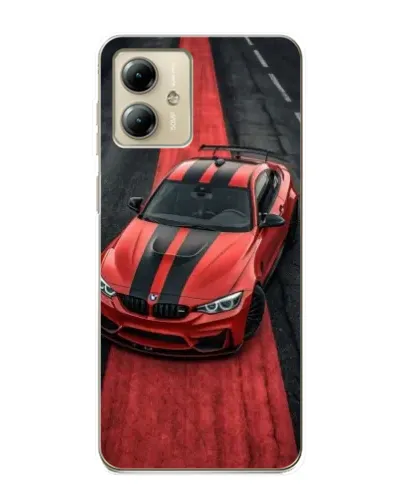 Чехол для Motorola MOTO G14 с картинкой «BMW на красной дорожке» Чехол для Motorola MOTO G14 с картинкой «BMW на красной дорожке»