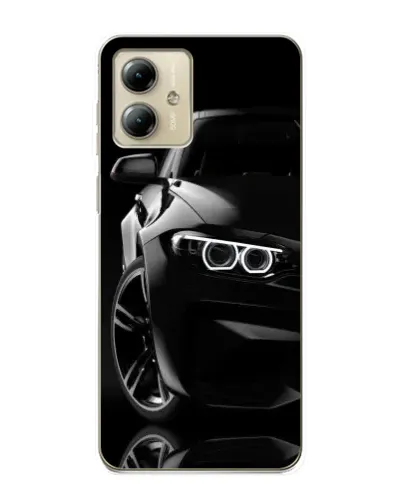 Чехол для Motorola MOTO G14 с картинкой «Черная BMW — профиль» Чехол для Motorola MOTO G14 с картинкой «Черная BMW — профиль»