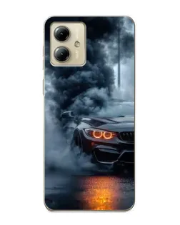 Чехол для Motorola MOTO G14 с картинкой «BMW M-Power — абстракция»