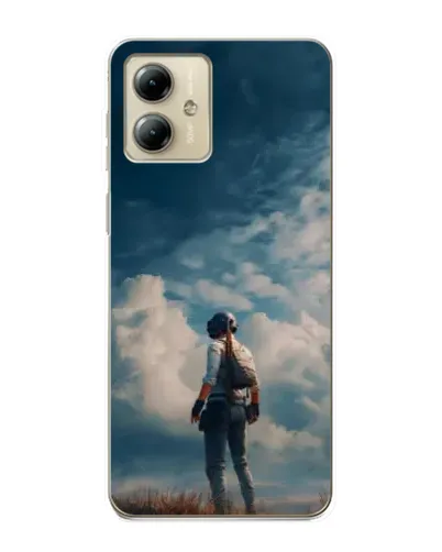 Чехол для Motorola MOTO G14 с картинкой «Герой PUBG на скале» Чехол для Motorola MOTO G14 с картинкой «Герой PUBG на скале»