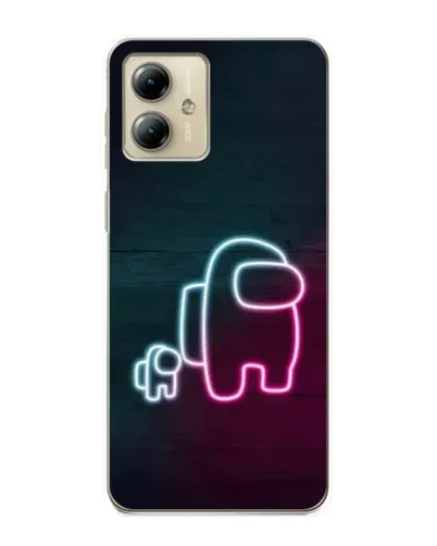 Чехол для Motorola MOTO G14 с картинкой «Among Us неон-арт» Чехол для Motorola MOTO G14 с картинкой «Among Us неон-арт»