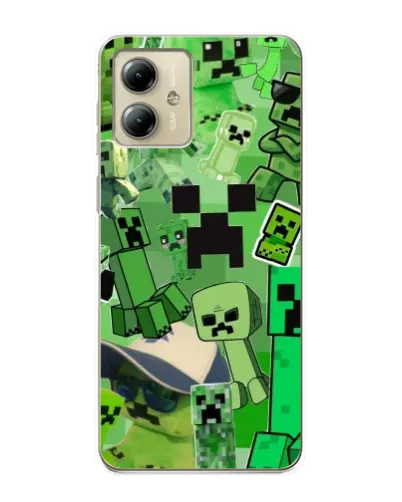 Чехол для Motorola MOTO G14 с картинкой «Криперы Minecraft» Чехол для Motorola MOTO G14 с картинкой «Криперы Minecraft»