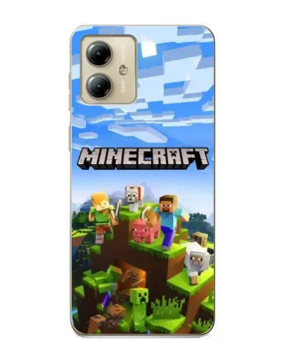 Чехол для Motorola MOTO G14 с картинкой «Minecraft классический мир» Чехол для Motorola MOTO G14 с картинкой «Minecraft классический мир»