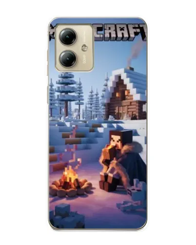 Чехол для Motorola MOTO G14 с картинкой «Зимний Minecraft» Чехол для Motorola MOTO G14 с картинкой «Зимний Minecraft»