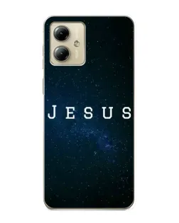 Чехол для Motorola MOTO G14 с картинкой «Звездное небо Jesus»
