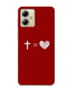 Чехол для Motorola MOTO G14 с картинкой «Уравнение любви»