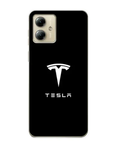 Чехол для Motorola MOTO G14 с картинкой «Tesla White Logo» Чехол для Motorola MOTO G14 с картинкой «Tesla White Logo»