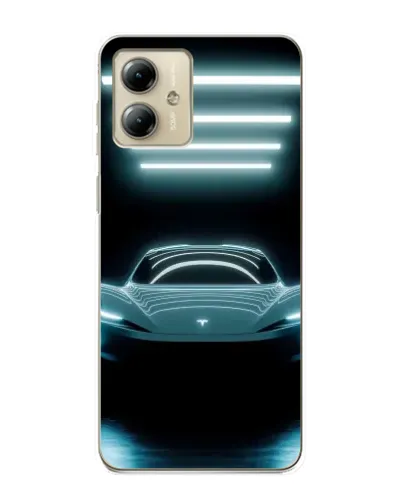 Чехол для Motorola MOTO G14 с картинкой «Tesla в неоне» Чехол для Motorola MOTO G14 с картинкой «Tesla в неоне»