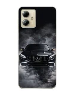 Чехол для Motorola MOTO G14 с картинкой «Mercedes в дыму»