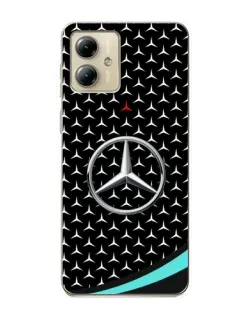 Чехол для Motorola MOTO G14 с картинкой «Mercedes — бирюзовый акцент»