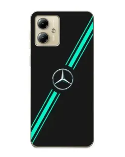 Чехол для Motorola MOTO G14 с картинкой «Спортивные линии Mercedes»