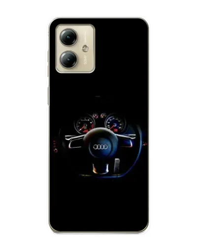 Чехол для Motorola MOTO G14 с картинкой «Салон Audi — руль» Чехол для Motorola MOTO G14 с картинкой «Салон Audi — руль»