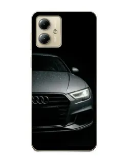 Чехол для Motorola MOTO G14 с картинкой «Audi — детализация кузова»