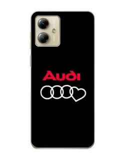 Чехол для Motorola MOTO G14 с картинкой «Логотип Audi Heart»