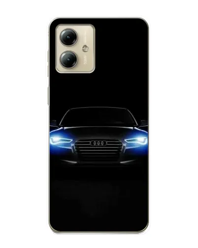 Чехол для Motorola MOTO G14 с картинкой «Audi в неоне» Чехол для Motorola MOTO G14 с картинкой «Audi в неоне»