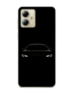Чехол для Motorola MOTO G14 с картинкой «Взгляд Audi в темноте»