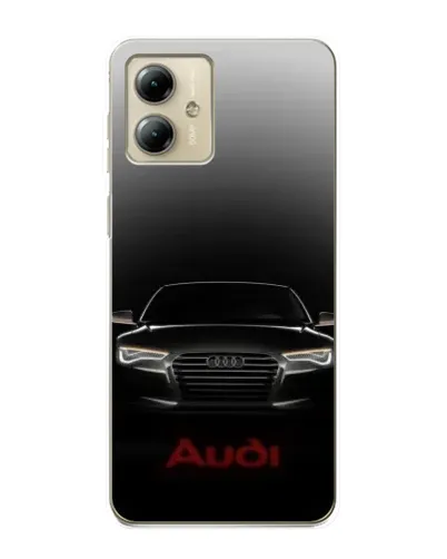 Чехол для Motorola MOTO G14 с картинкой «Audi — градиентный контур» Чехол для Motorola MOTO G14 с картинкой «Audi — градиентный контур»