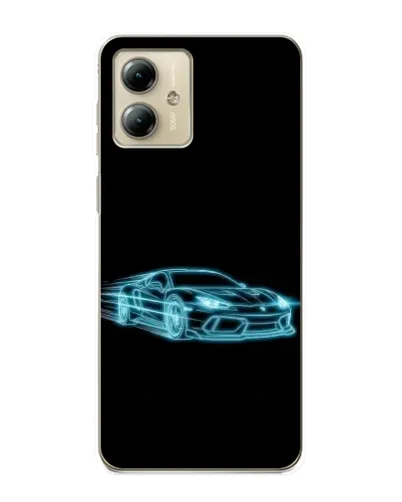 Чехол для Motorola MOTO G14 с картинкой «Неоновый контур Lamborghini» Чехол для Motorola MOTO G14 с картинкой «Неоновый контур Lamborghini»