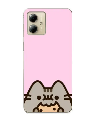 Чехол для Motorola MOTO G14 с картинкой «Pusheen и печенье»