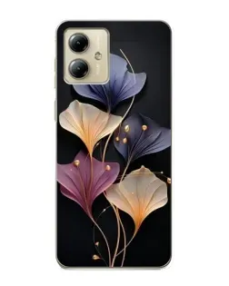Чехол для Motorola MOTO G14 с картинкой «Лиловые цветы грации»