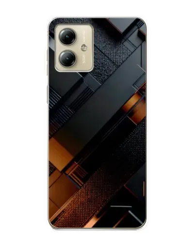 Чехол для Motorola MOTO G14 с картинкой «Черные геометрические блоки» Чехол для Motorola MOTO G14 с картинкой «Черные геометрические блоки»