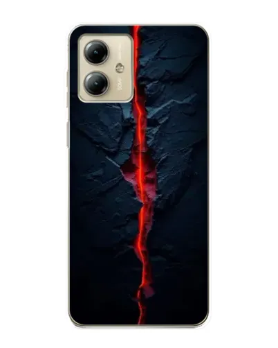 Чехол для Motorola MOTO G14 с картинкой «Kрасная лавовая трещина» Чехол для Motorola MOTO G14 с картинкой «Kрасная лавовая трещина»