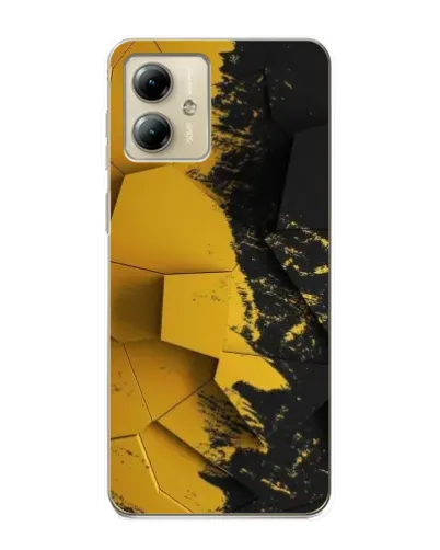Чехол для Motorola MOTO G14 с картинкой «Золотые осколки геометрии» Чехол для Motorola MOTO G14 с картинкой «Золотые осколки геометрии»