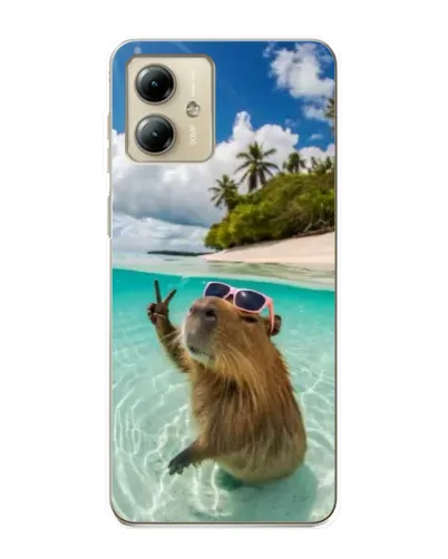 Чехол для Motorola MOTO G14 с картинкой «Капибара на море» Чехол для Motorola MOTO G14 с картинкой «Капибара на море»