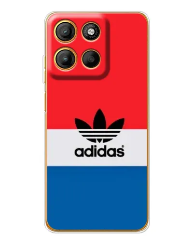 Чехол для Motorola Moto G15 Power с картинкой «Ретро блоки Adidas»