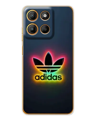 Чехол для Motorola Moto G15 Power с картинкой «Неоновый Adidas»