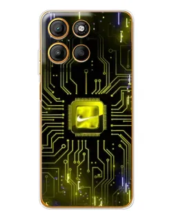 Чехол для Motorola Moto G15 Power с картинкой «Nike — золотая искра» Чехол для Motorola Moto G15 Power с картинкой «Nike — золотая искра»