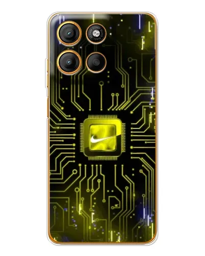 Чехол для Motorola Moto G15 Power с картинкой «Nike — золотая искра» Чехол для Motorola Moto G15 Power с картинкой «Nike — золотая искра»