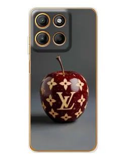 Чехол для Motorola Moto G15 Power с картинкой «Красное яблоко LV»