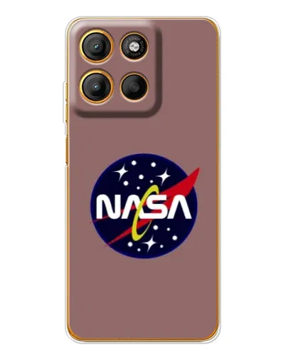 Чехол для Motorola Moto G15 Power с картинкой «NASA — ретро космос»