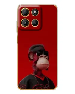 Чехол для Motorola Moto G15 Power с картинкой «Bored Ape в красном» Чехол для Motorola Moto G15 Power с картинкой «Bored Ape в красном»
