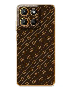 Чехол для Motorola Moto G15 Power с картинкой «Gucci — золотые диагонали» Чехол для Motorola Moto G15 Power с картинкой «Gucci — золотые диагонали»