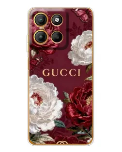 Чехол для Motorola Moto G15 Power с картинкой «Gucci — бордовые розы» Чехол для Motorola Moto G15 Power с картинкой «Gucci — бордовые розы»