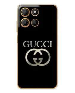Чехол для Motorola Moto G15 Power с картинкой «Gucci — золото на черном» Чехол для Motorola Moto G15 Power с картинкой «Gucci — золото на черном»