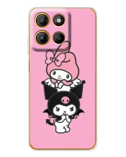 Чехол для Motorola Moto G15 Power с картинкой «My Melody и Kuromi» Чехол для Motorola Moto G15 Power с картинкой «My Melody и Kuromi»